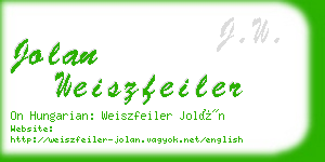 jolan weiszfeiler business card